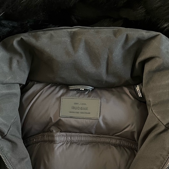 Rudsak ADALI down coat with blue fox fur & signature Mackage collar - Picture 7 of 8